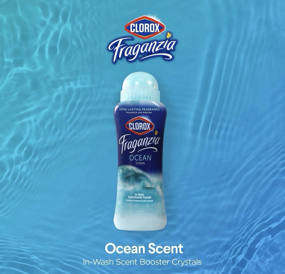 Clorox Fragranzia Ocean Laundry Scent Booster Crystals 18Oz Pack Of 2