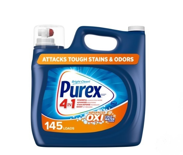 Purex Advanced Oxi Power Liquid Laundry Detergent, 218 fl oz – Up to 145 Loads
