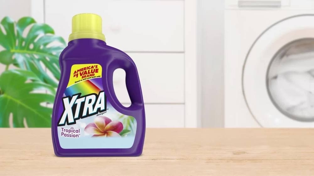 (4 pack) Xtra Tropical Passion, 260 Loads Liquid Laundry Detergent, 312 fl oz