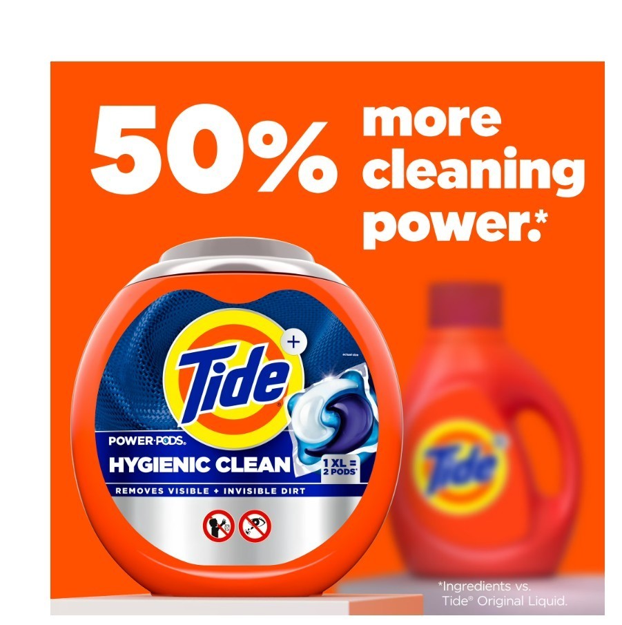 Tide Hygienic Clean Power PODS Laundry Detergent Pacs, Original Scent – 3 PACK