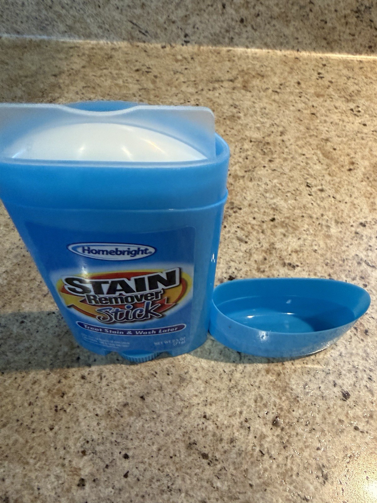 Homebright Stain Remover Stick 2.5 oz Treat Stain Wash Later on The Go