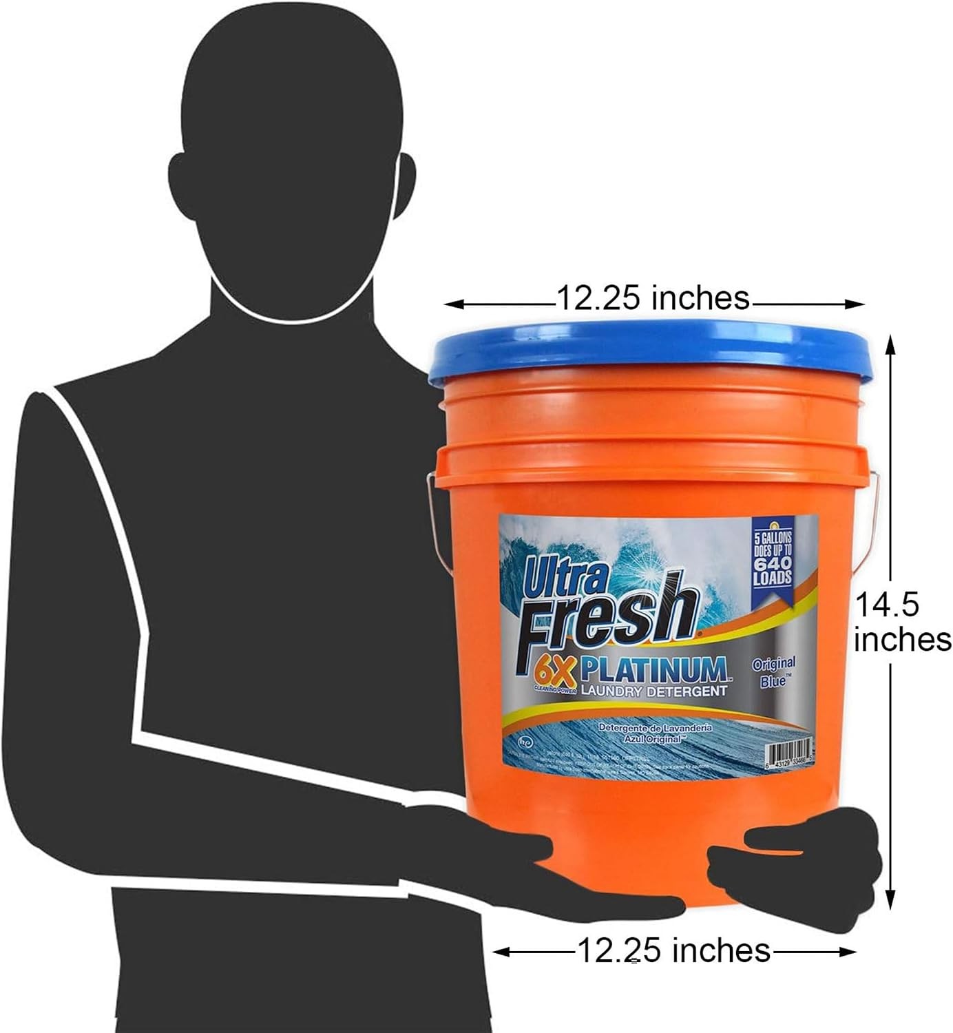 6X Platinum 5 Gallon Liquid Laundry Detergent Concentrated Laundry Soap W/ Deep