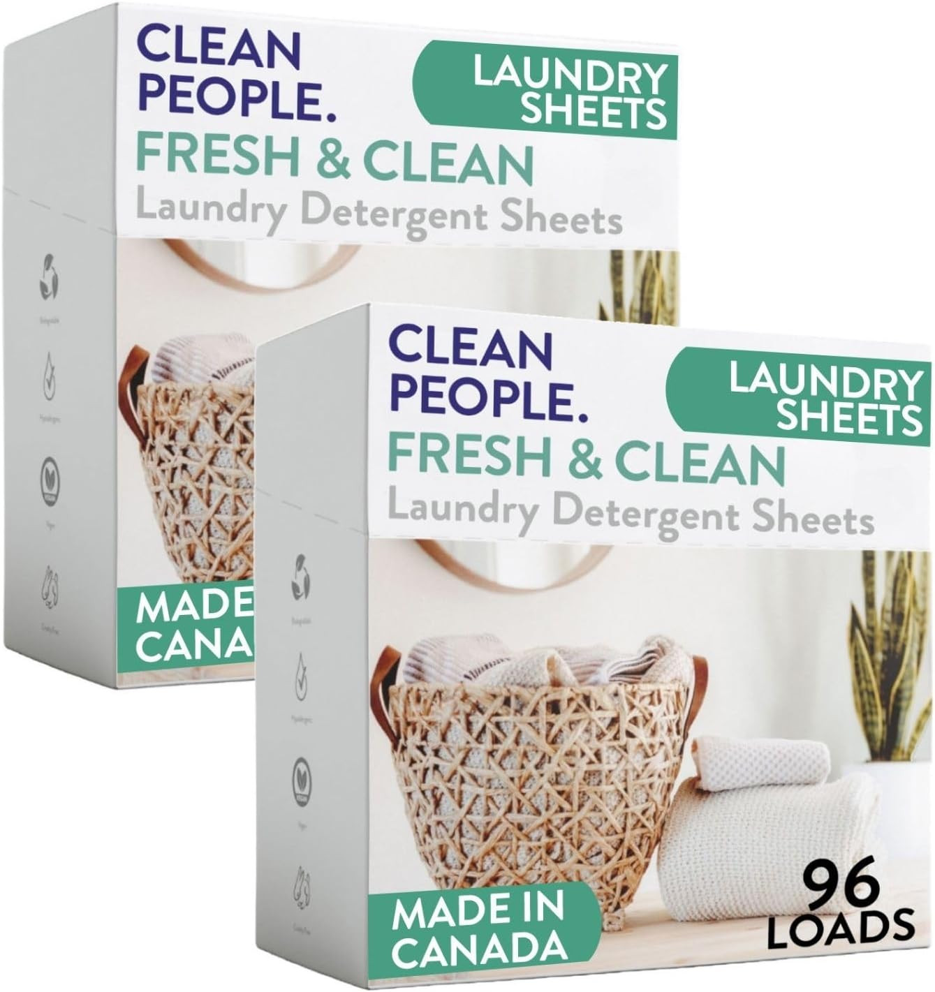Clean People Laundry Detergent Sheets – Fresh Scent, 192 Ultra Concentrated Pack