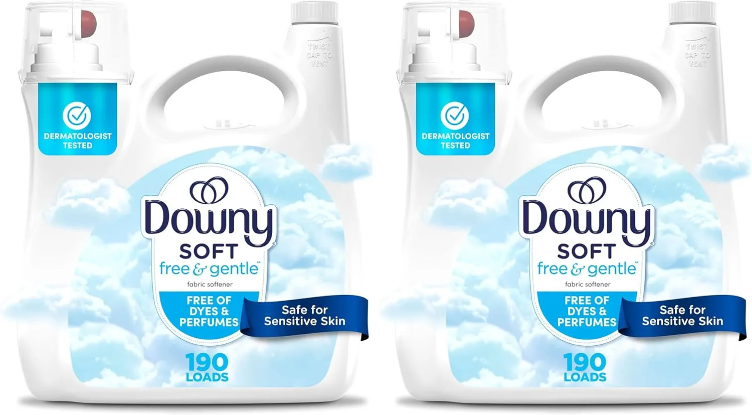 Downy Free & Gentle Liquid Fabric Softener 44 fl oz 60 Loads Hypoallergenic