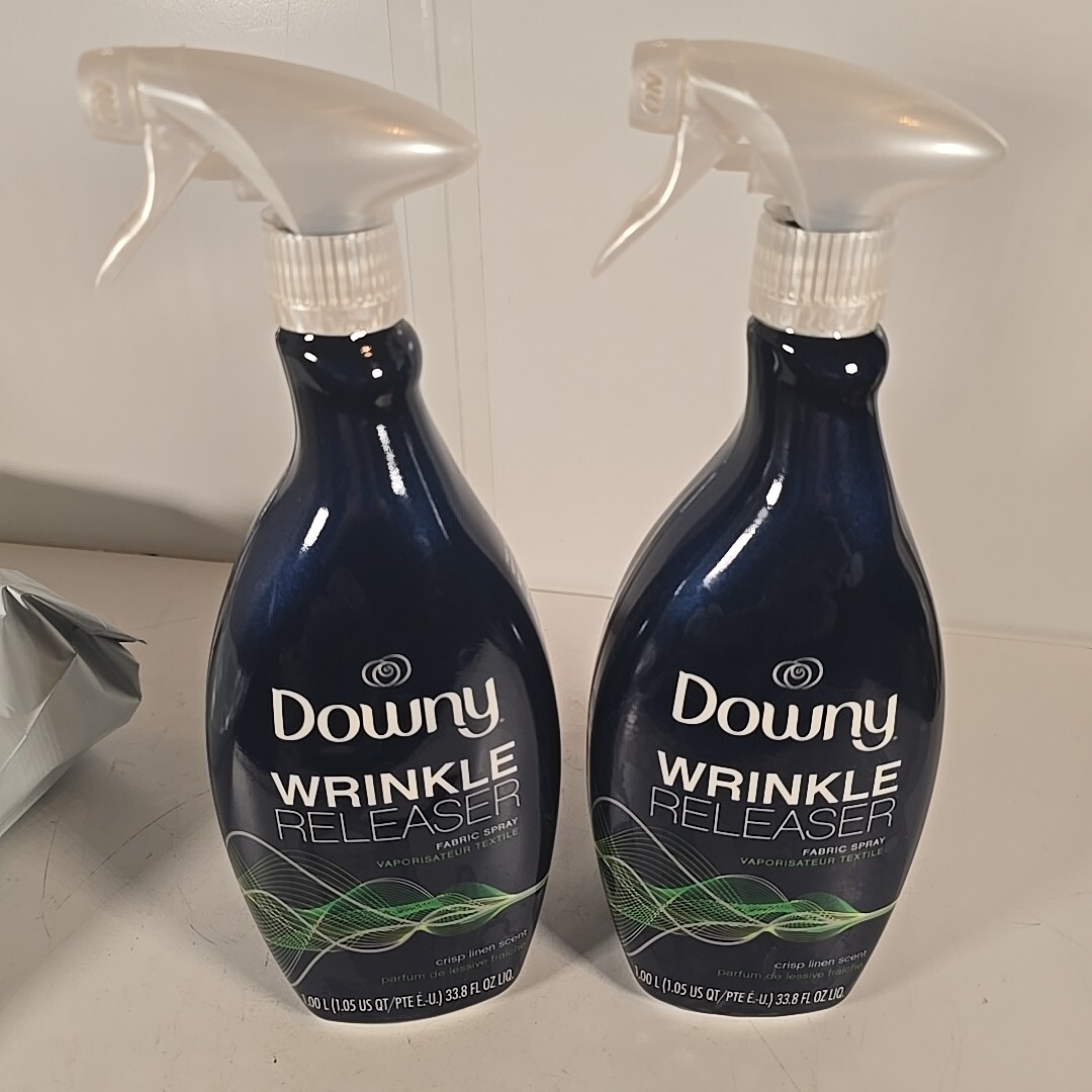 Downy Wrinkle Releaser Spray Crisp Linen Fabric Refresher,33.8 Oz, 2 Pack