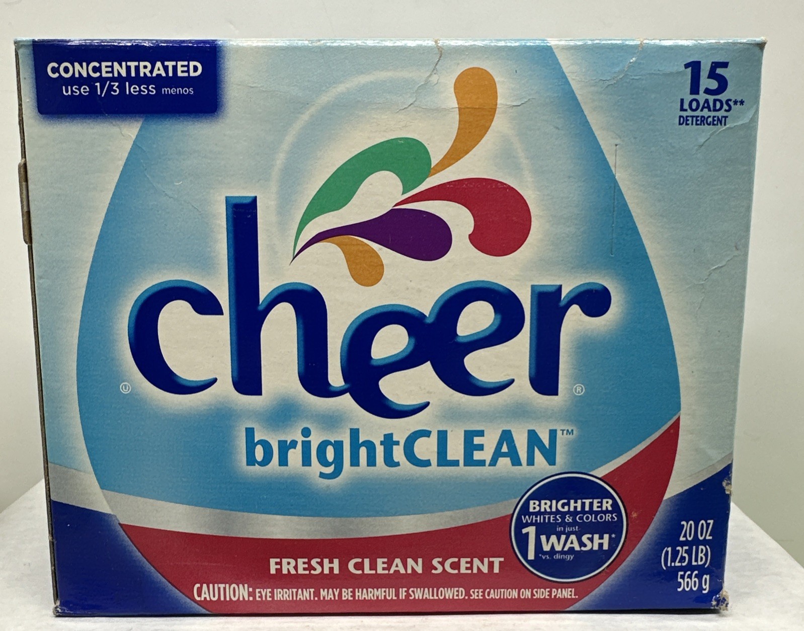 Cheer Bright Clean Fresh Scent Powder Laundry Detergent 20oz Discontinued