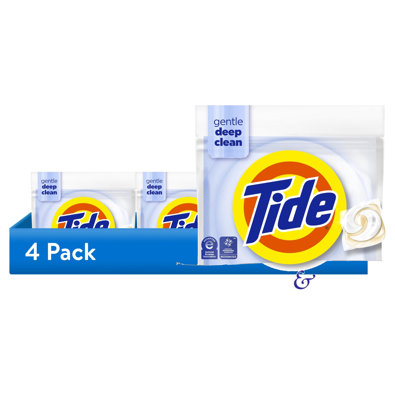 4Pack Unscented Hypoallergenic Laundry Pods 31ct Gentle Sensitive Skin Soap Pacs