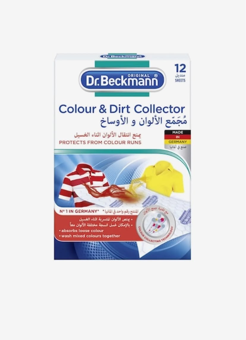Dr. Beckmann Colour & Dirt Collector Sheets 12 Pack Prevent Colour Transfer Laun
