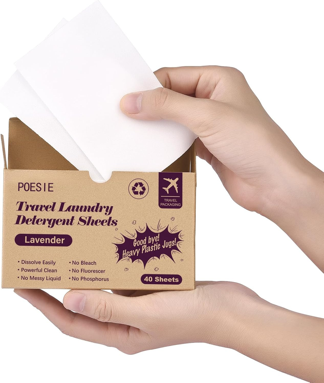 Laundry Detergent Sheets Fresh Scent 160 Count Hypoallergenic Non Plastic