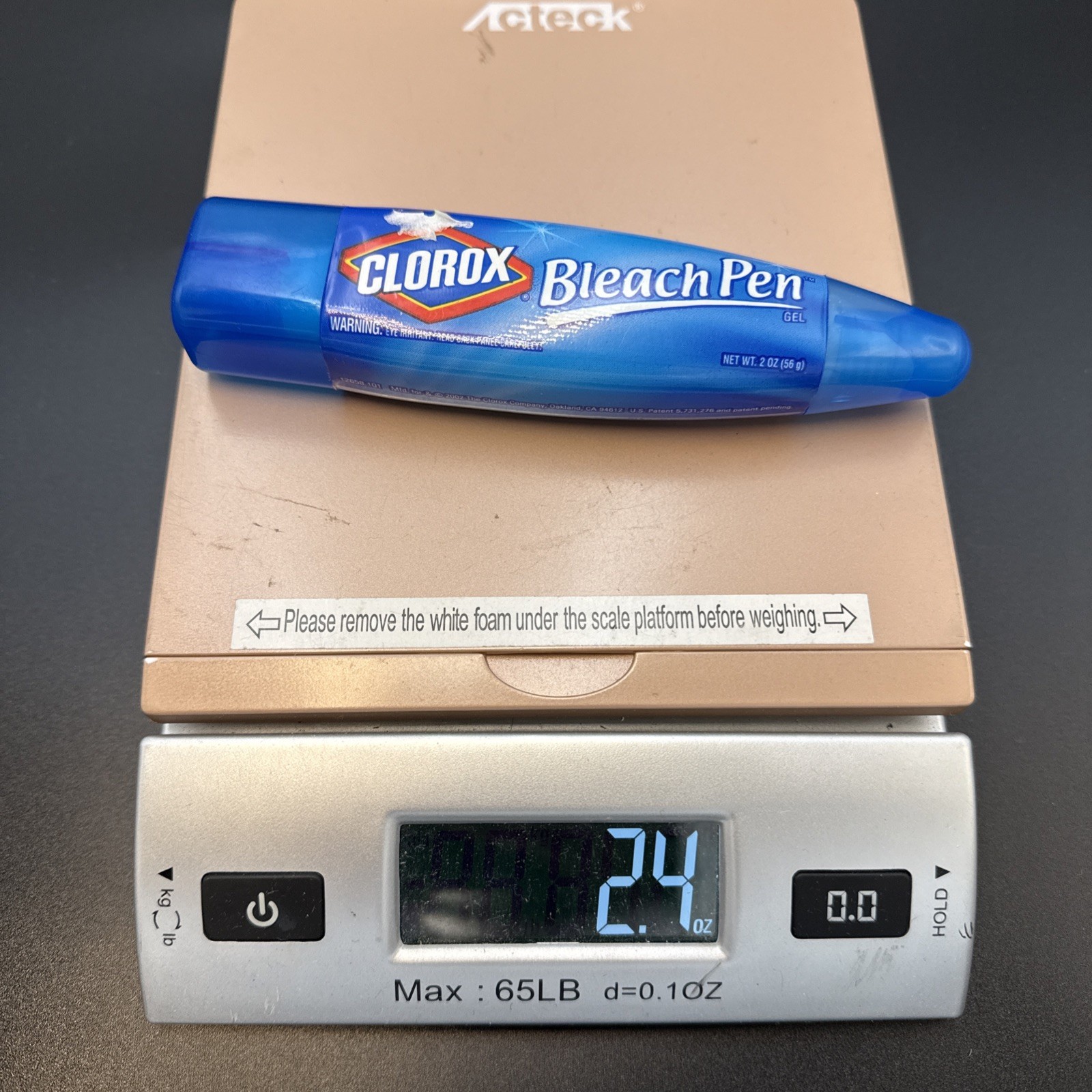 Clorox Bleach Pen Gel Fine Point & Broad Scrubber Dual Tipped Nearly Full 2.4 Oz