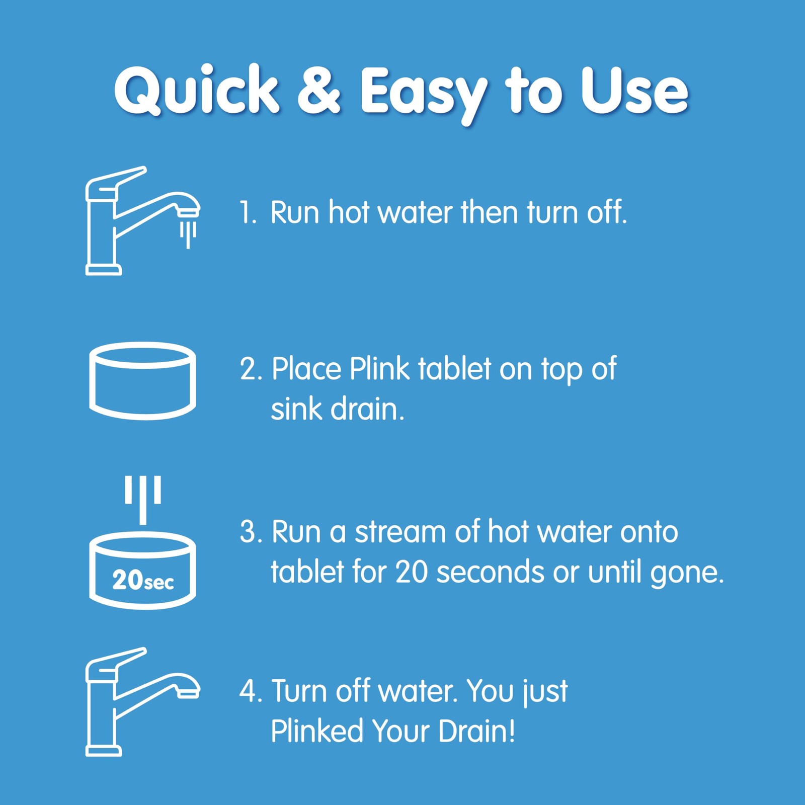 Plink Fizzy Drain Freshener and Cleaner, Prevents Clogs 6 Count (Pack of 1)
