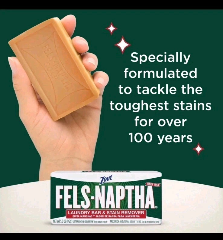 Zout Fels-Naptha Laundry Bar & Stain Remover Soap, 5 oz Made In USA