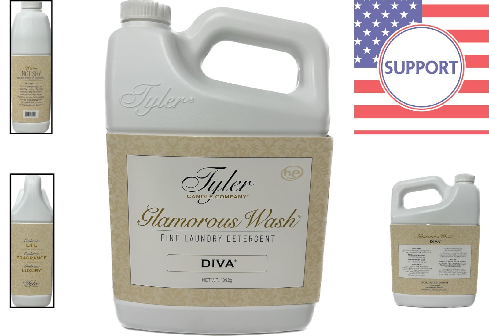 64 Fl Oz Tyler Diva Glam Wash – Luxurious, Floral Scent, Chemical-Free Detergent