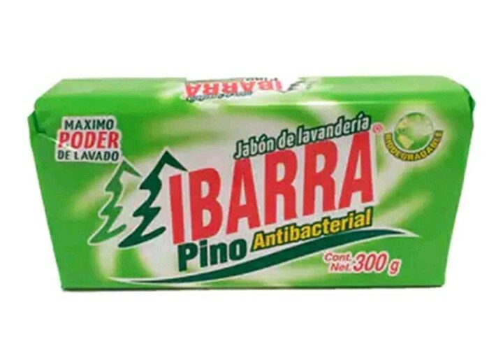 1 IBARRA JABON DE LAVANDERIA/ PINO/PINE LAUNDRY SOAP BAR/ 300G/FROM MEXICO