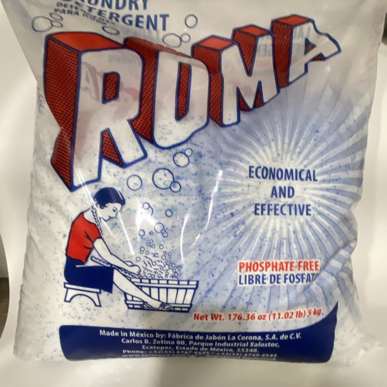 Roma Phosphate-Free Laundry Detergent Powder for Washing Machine, 5 kg