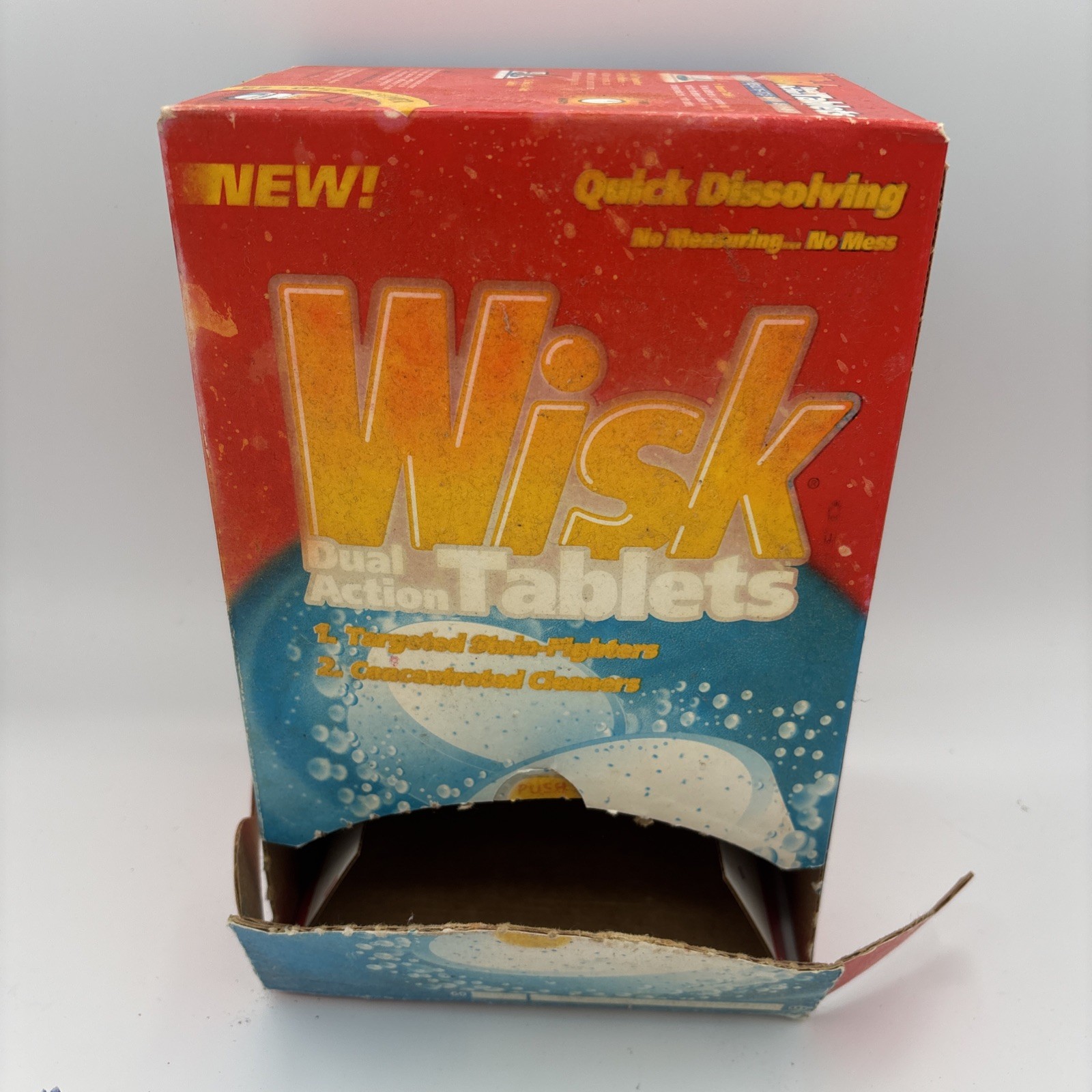 Wisk Laundry Detergent Dual Action Tablets Discontinued 14 Tablets 7 Pack NO BOX