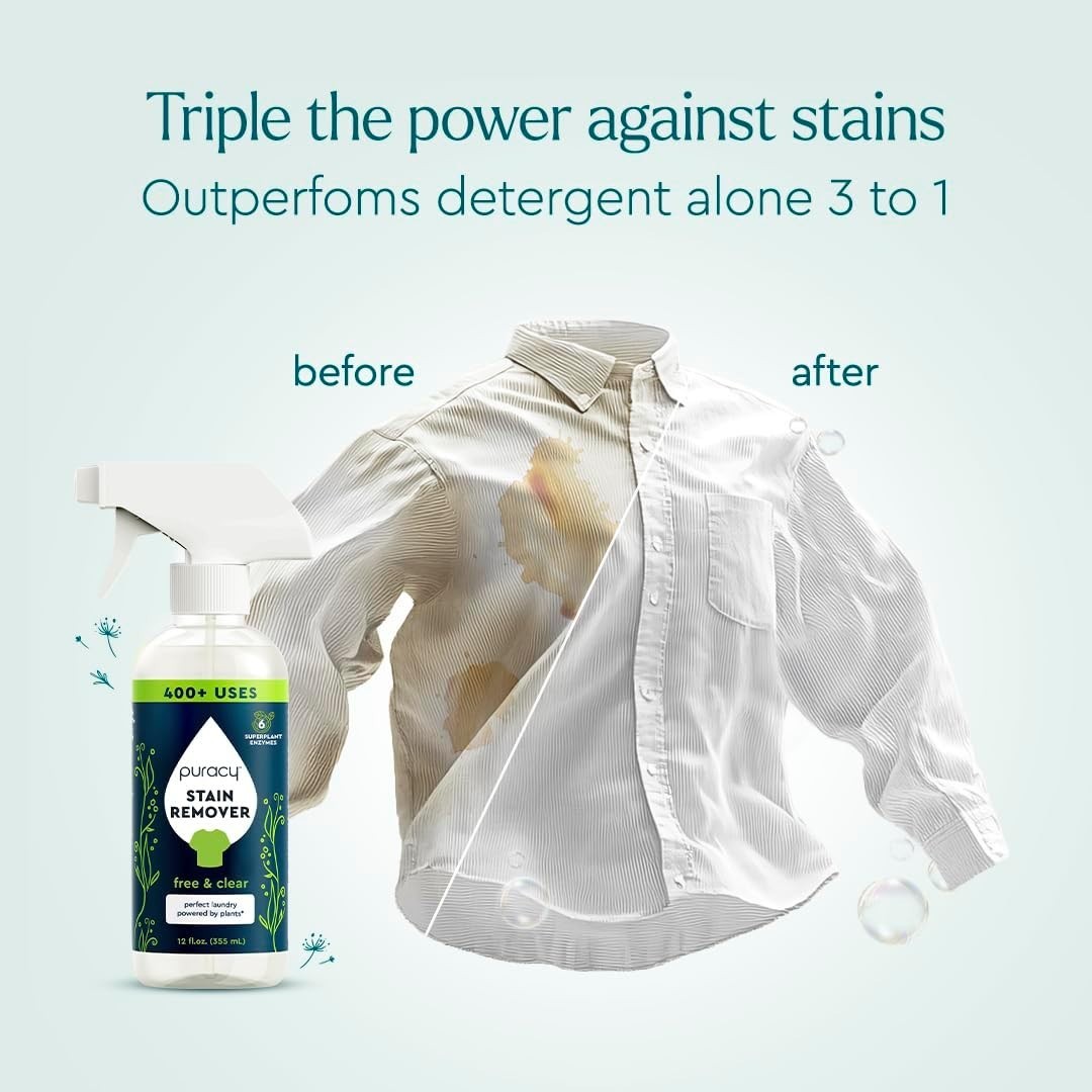 Puracy Stain Remover, Travel and Laundry Stain Cleaner for Clothes, Baby Essenti