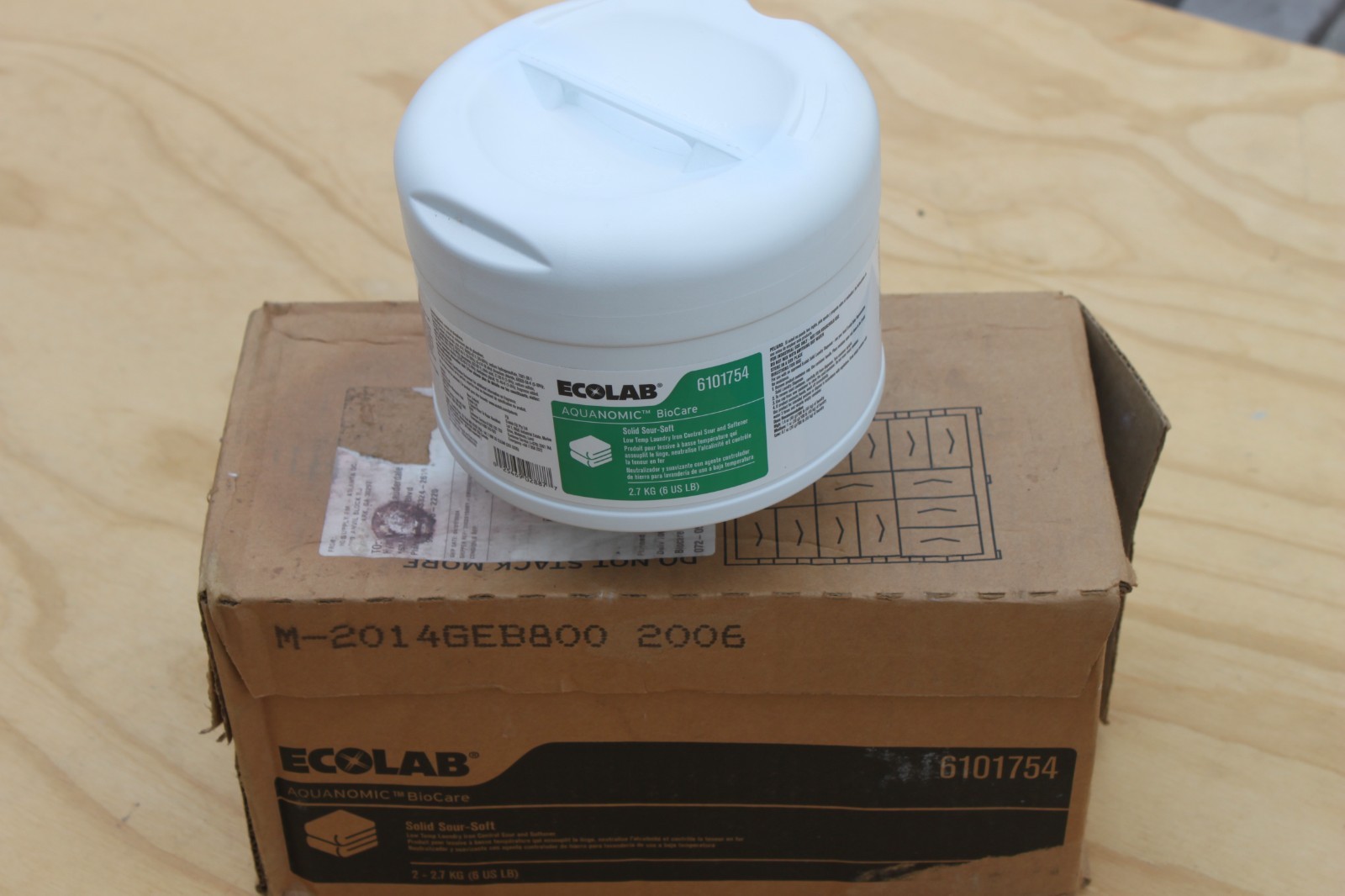 Lot of Three (3) Ecolab 6101754 Aquanomic Biocare Solid Sour-Soft | 6lbs Units