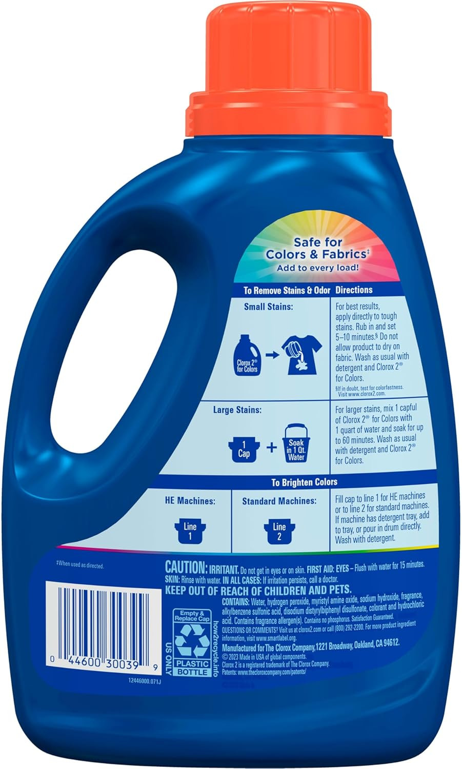 Color Safe Stain Remover and Laundry Additive 66 fl oz Bleach Free Brightener