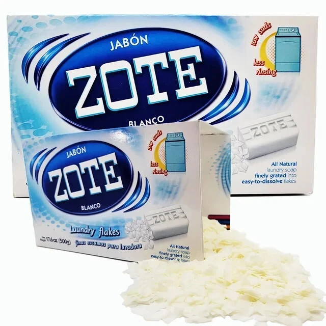 8 Pack – Jabon Blanco Zote White 17.6 oz (500g) Laundry Flakes Soap