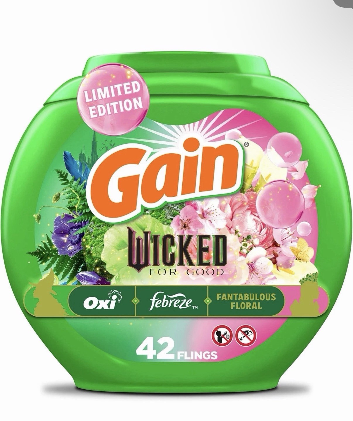 Gain Flings! “Wicked: For Good” Limited Edition Laundry Detergent Pacs, 42 Count