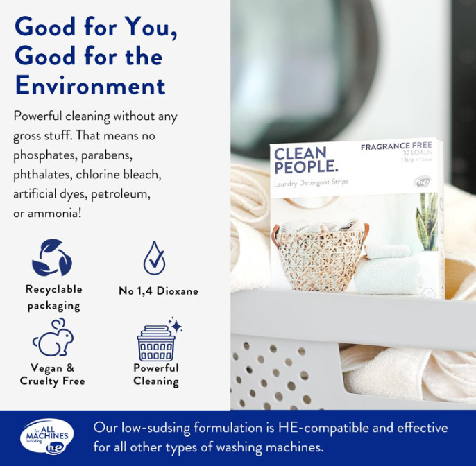 Laundry Detergent Sheets – Ultra Concentrated, Stain Fighting, Fresh Scent,32pcs