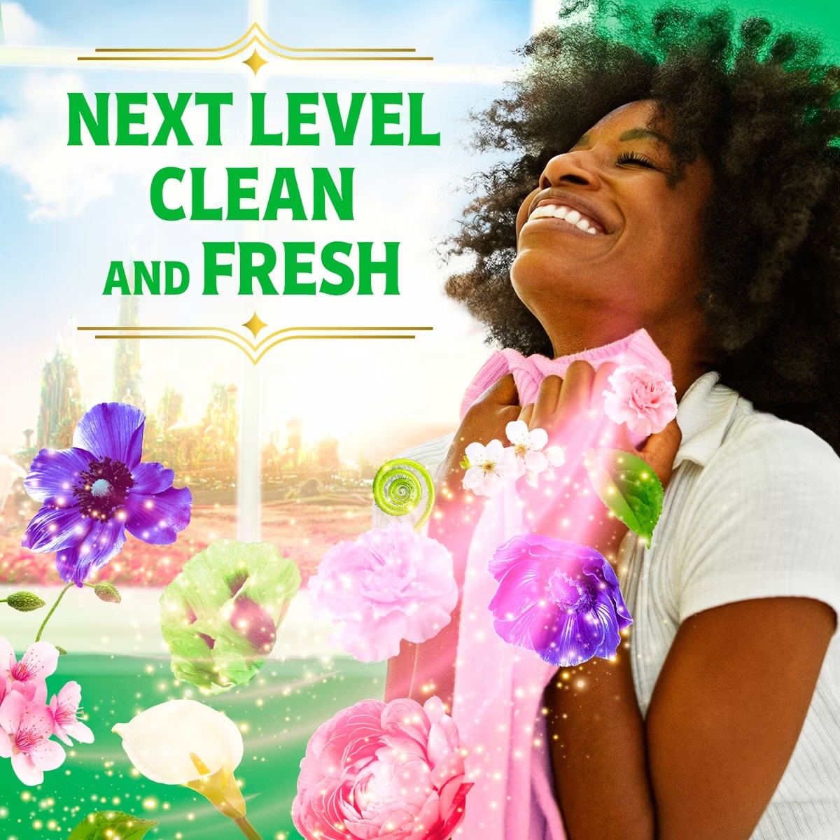 Gain Wicked 42ct Flings Laundry Detergent Oxi + Febreze Fantabulous Floral 30 oz