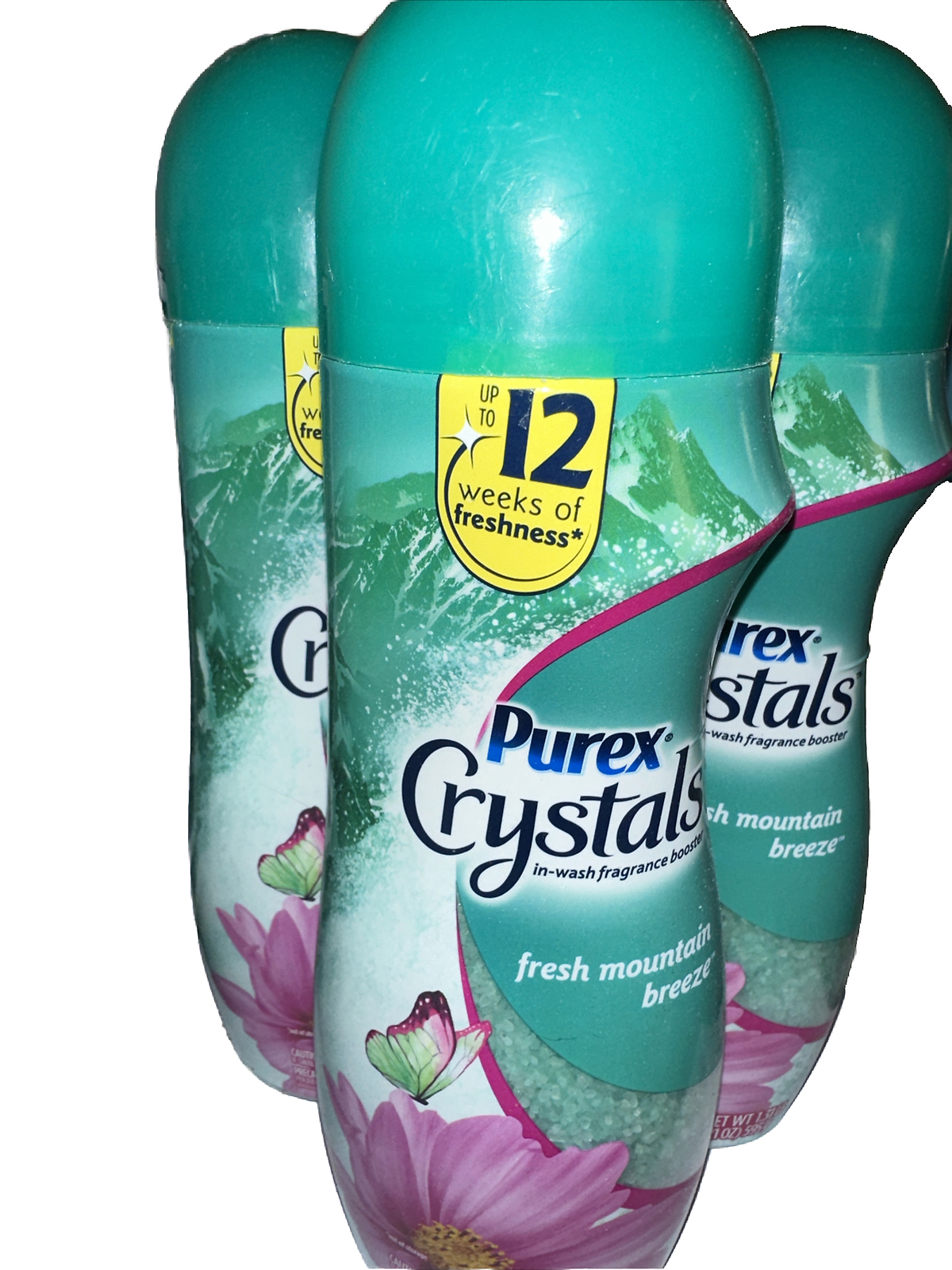 PUREX CRYSTALS 💚 FRESH MOUNTAIN BREEZE 💚 In-Wash Fragrance Booster 3 X 21oz