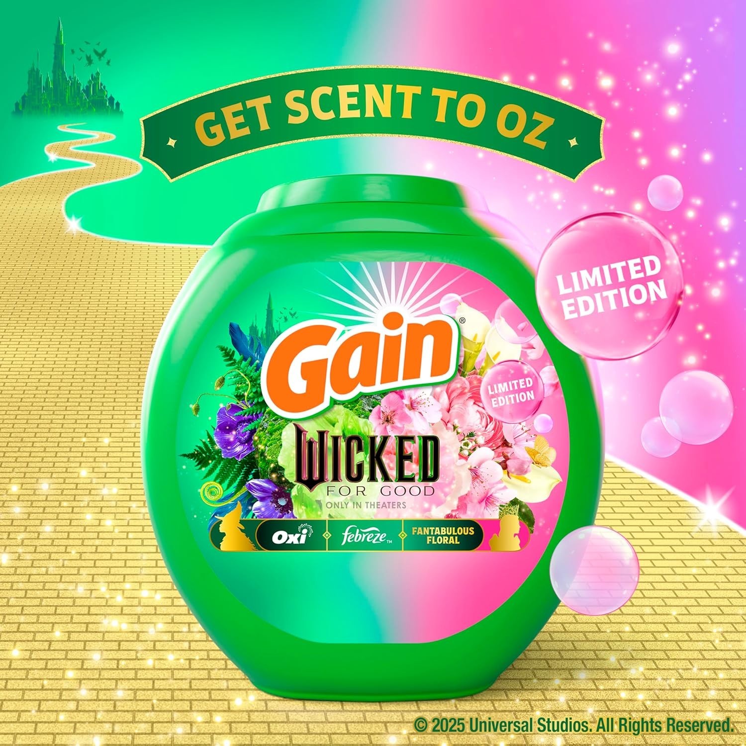 Gain Flings Wicked For Good Laundry Detergent Pacs 42 Count Floral HE 3-in-1