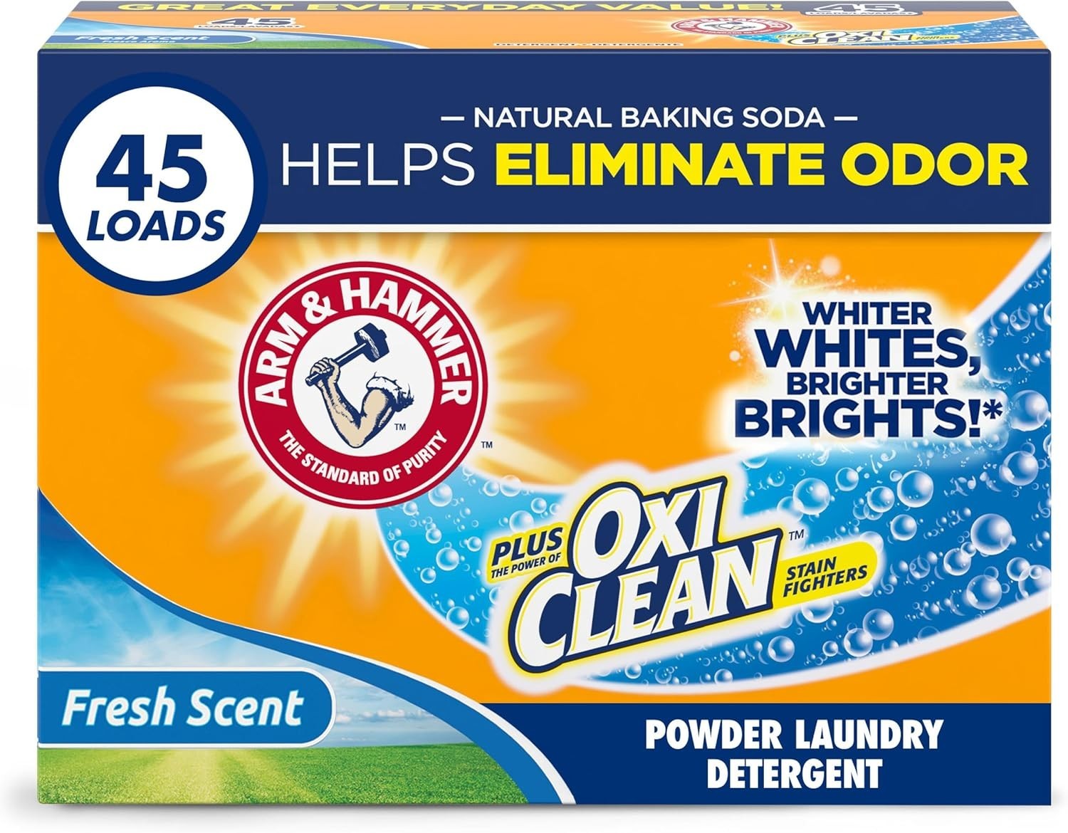 Fresh Scent OxiClean Powder Detergent – 55.52 Oz, Works in All Washing Machines