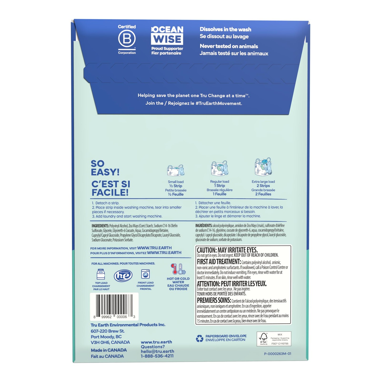 Tru Earth Compact Dry Laundry Detergent – Up to 128 64 Count (Pack of 1)