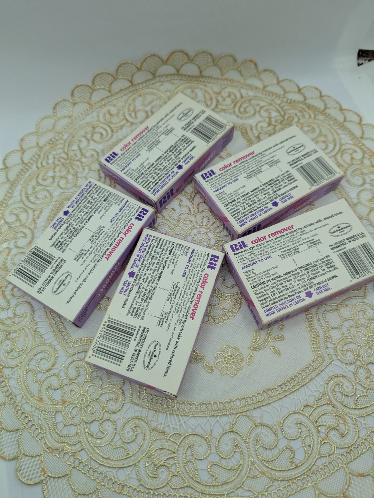 Set of 5 NOS Rit Color Remover Powder Laundry Treatment 2 oz each READ