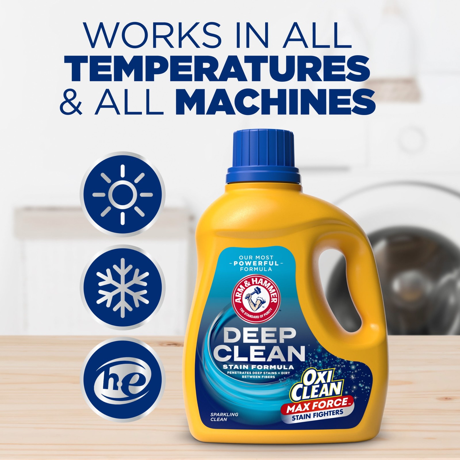 Oxi Laundry Detergent Deep Clean Max Force Sparkling Clean 102 fl oz 68 Loads