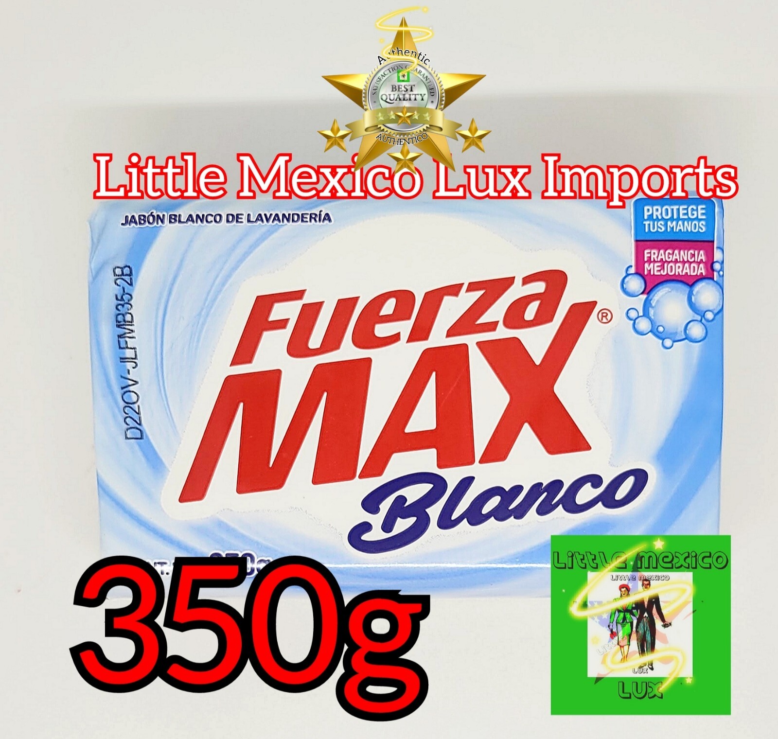 FUERZA MAX MAXIMO PODER DESENGRASANTE JABÓN DE LAVANDERÍA EN BARRA 350G 4 PACK!⚡