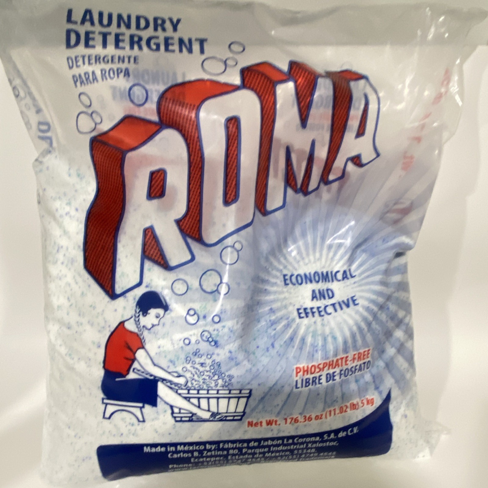 Roma Phosphate-Free Laundry Detergent Powder for Washing Machine, 5 kg
