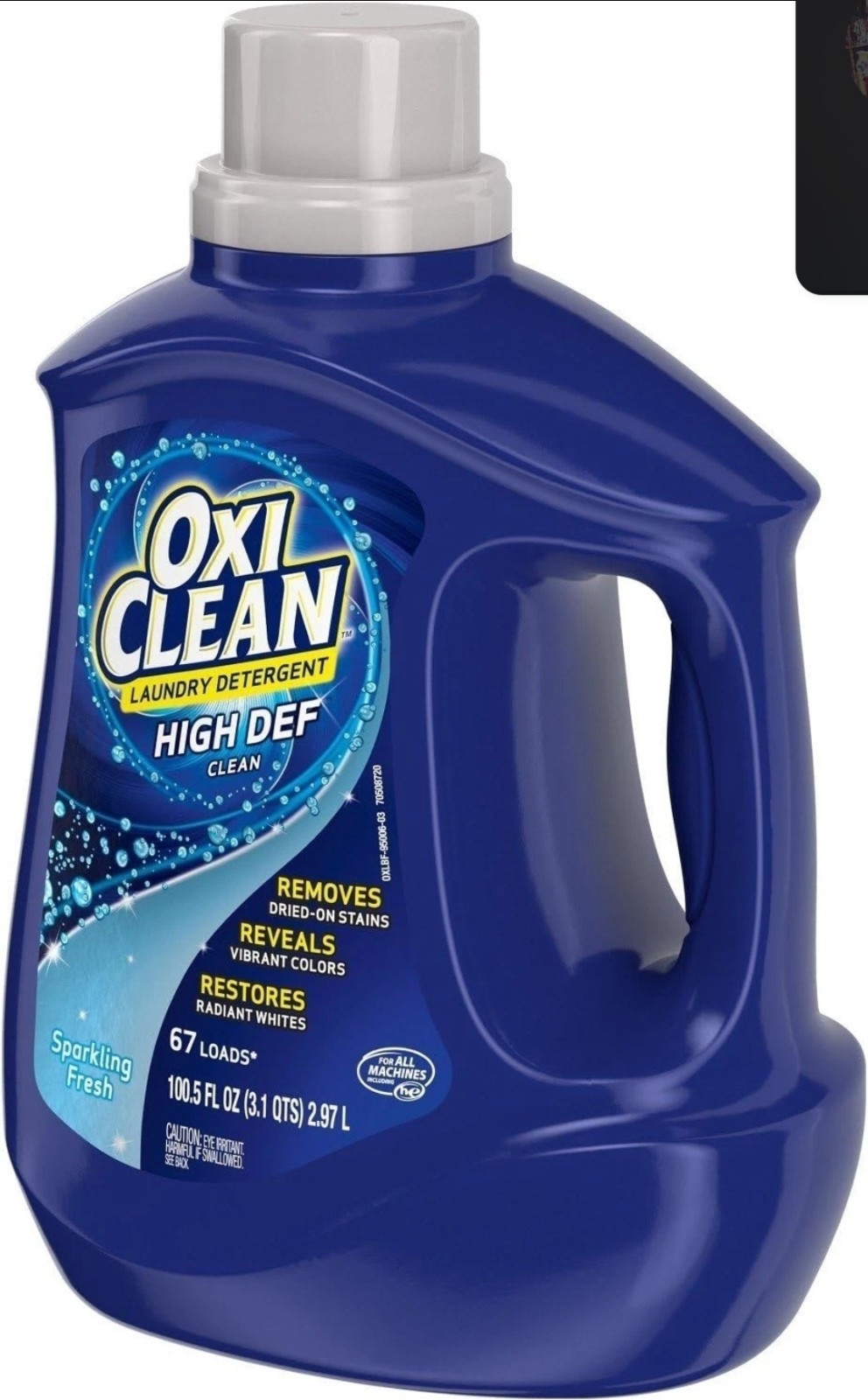 OxiClean Liquid Laundry Detergent Sparkling Fresh -Jumbo 67 Loads 100.5 Fl Oz