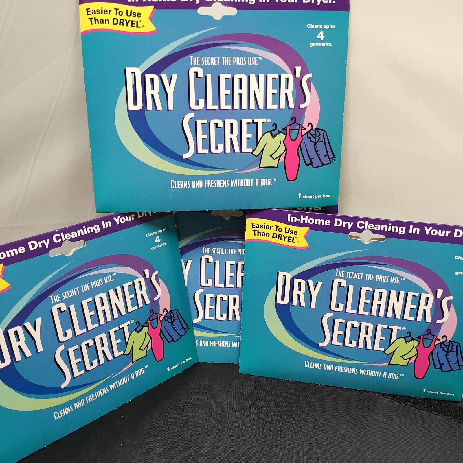 Dry Cleaner’s Secret 4 Sheets Total Dry Clean At Home NEW Packaging Bad See Pics