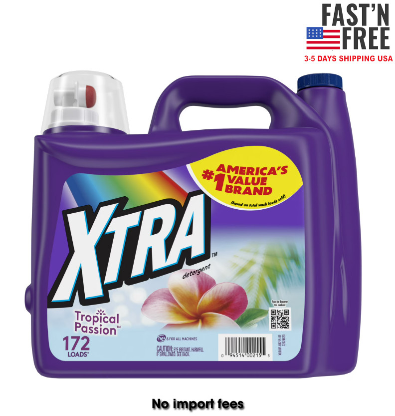 Xtra Tropical Passion, 172 Loads Liquid Laundry Detergent, 206.4 fl oz