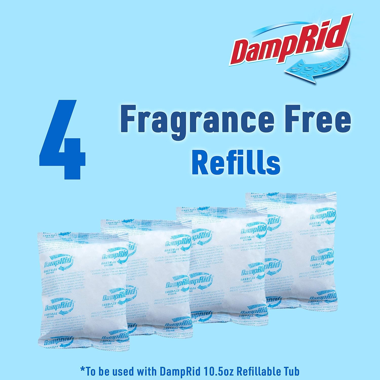 – Fragrance Free Moisture Absorber 10.5 Oz. Easy Fill Refill Packs – 4 Count – A