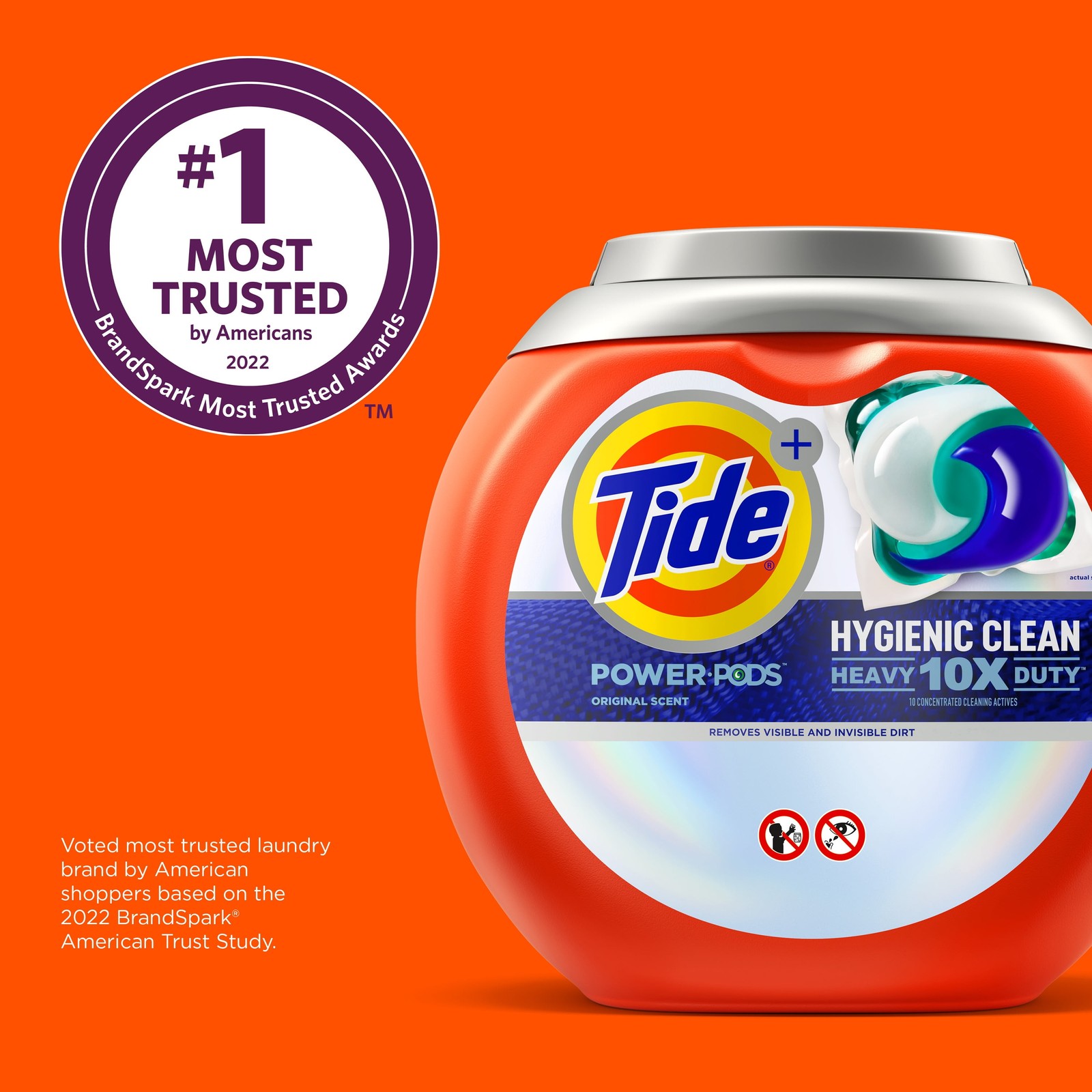 Hygienic Clean Power PODS Laundry Detergent Pacs, Original Scent, 63 Count