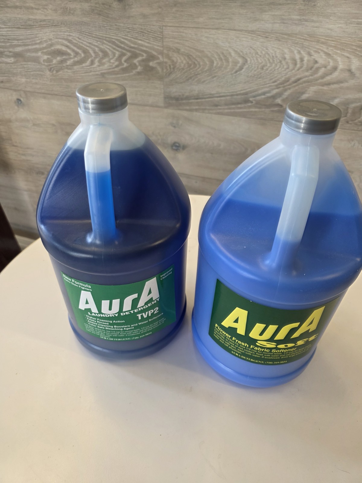 AurA TVP2 Laundry Detergent + Flower Fresh Fabric Softener 1 gal (2 Pack)