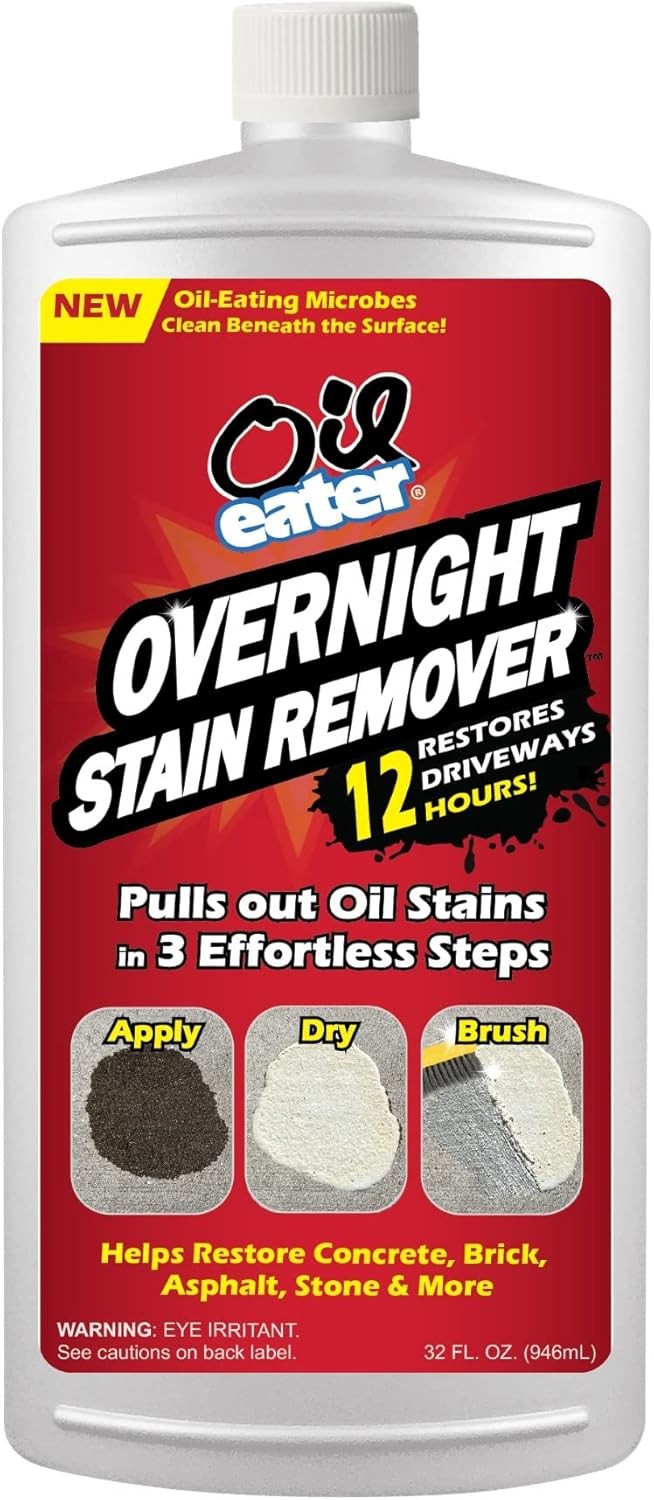 Overnight Stain Remover for Cleaning Oil Stains on Concrete, Driveway,…