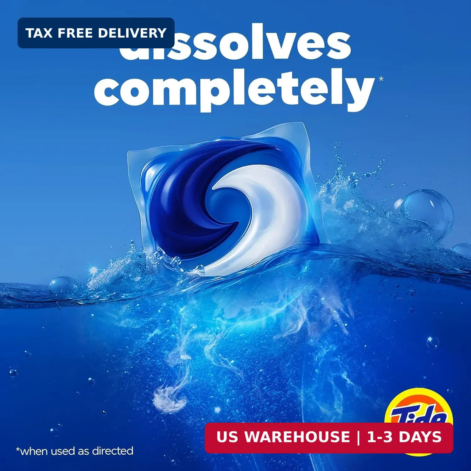 Tide PODS laundry detergent pacs, 3-in-1 Stain Remover, Odor Fighter, Color Prot