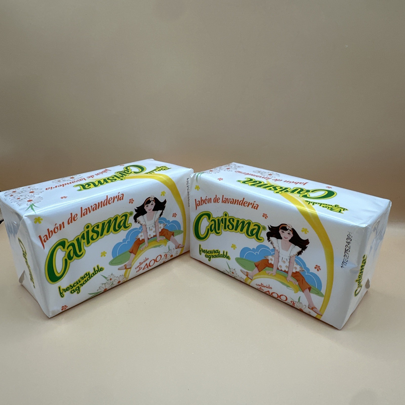 2pack Of Jabón De Lavandería Carisma Frescura Agradable 400g Each