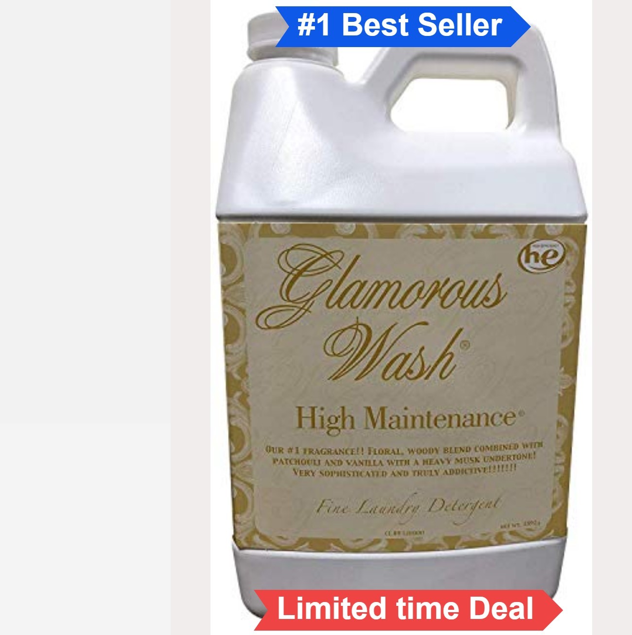Liquid Laundry Detergent 64 Fl Oz Floral Patchouli Vanilla Musk High Efficiency