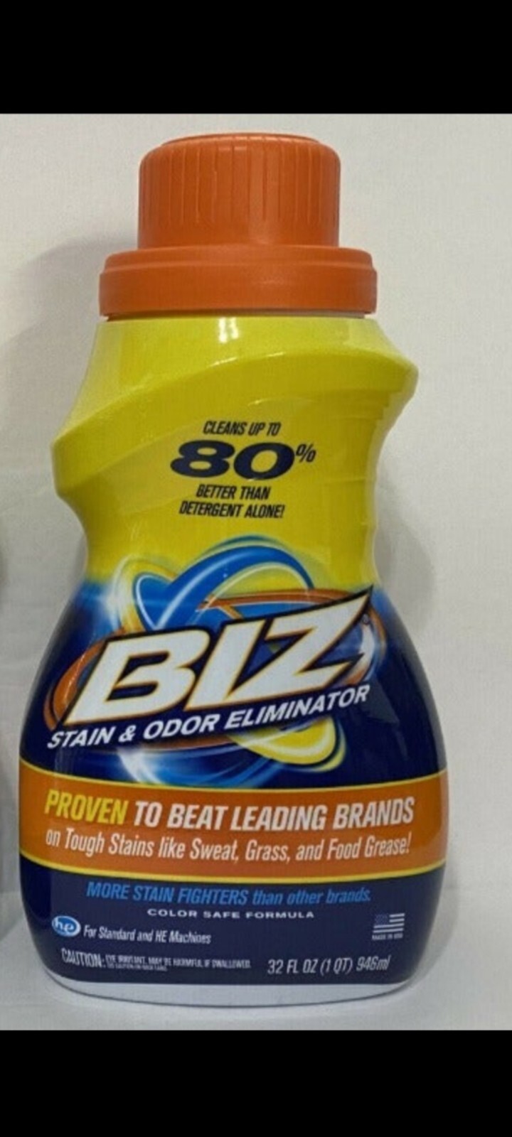BIZ Stain and Odor Eliminator Liquid for Tough Stains, 32 fl oz