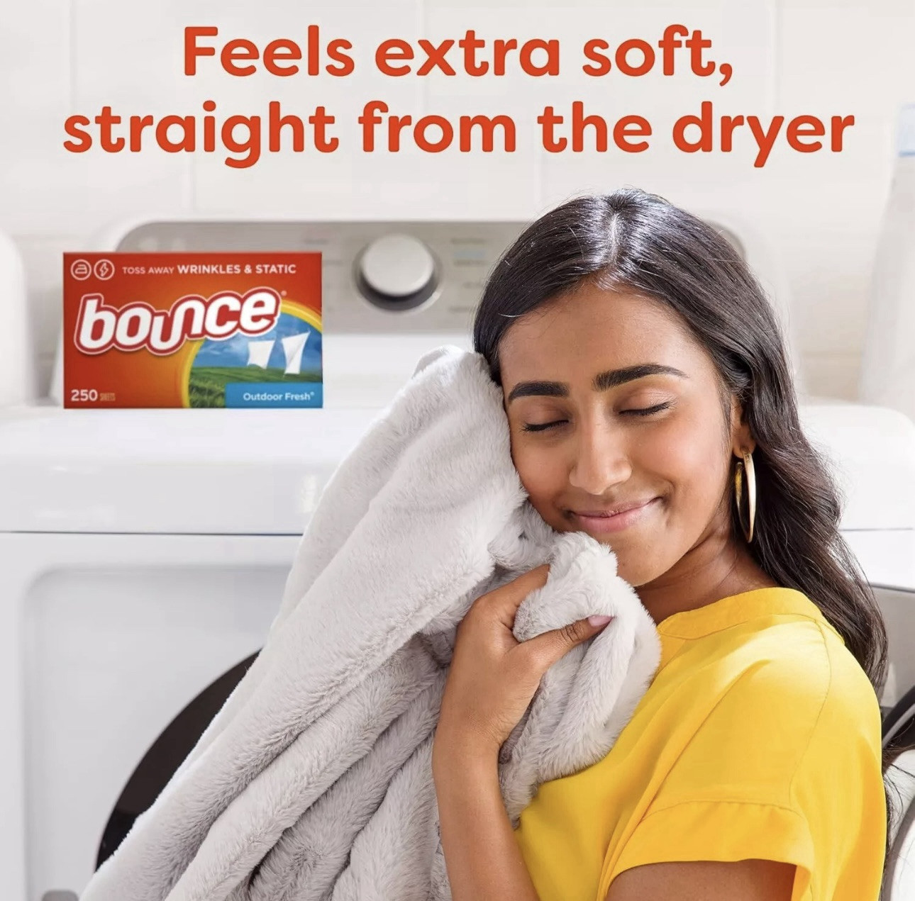 Bounce Dryer Sheets Laundry Fabric Softener, Outdoor Fresh Scent, 120 Count