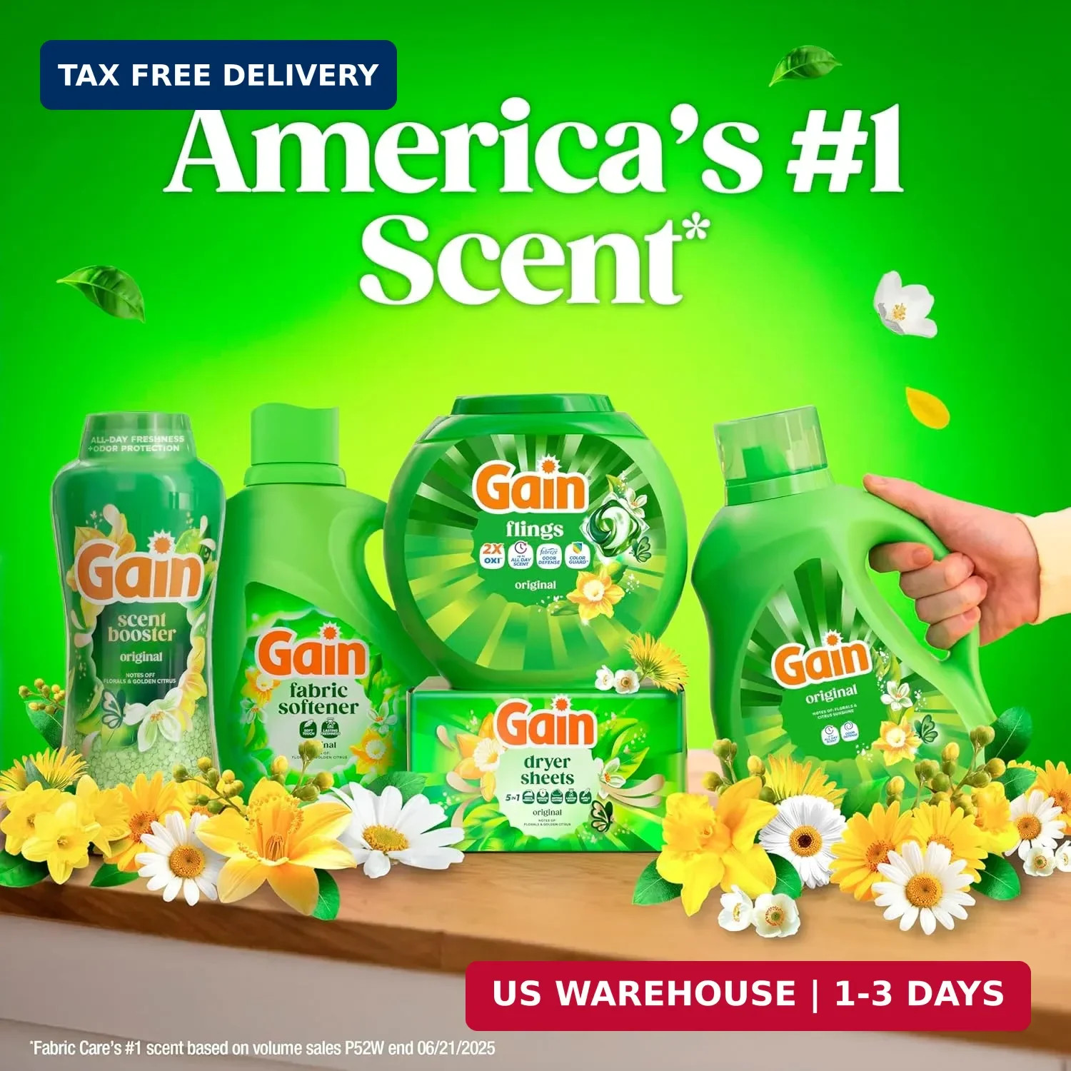 Liquid Laundry Detergent with Odor Defense, Original Scent, For HE Washing