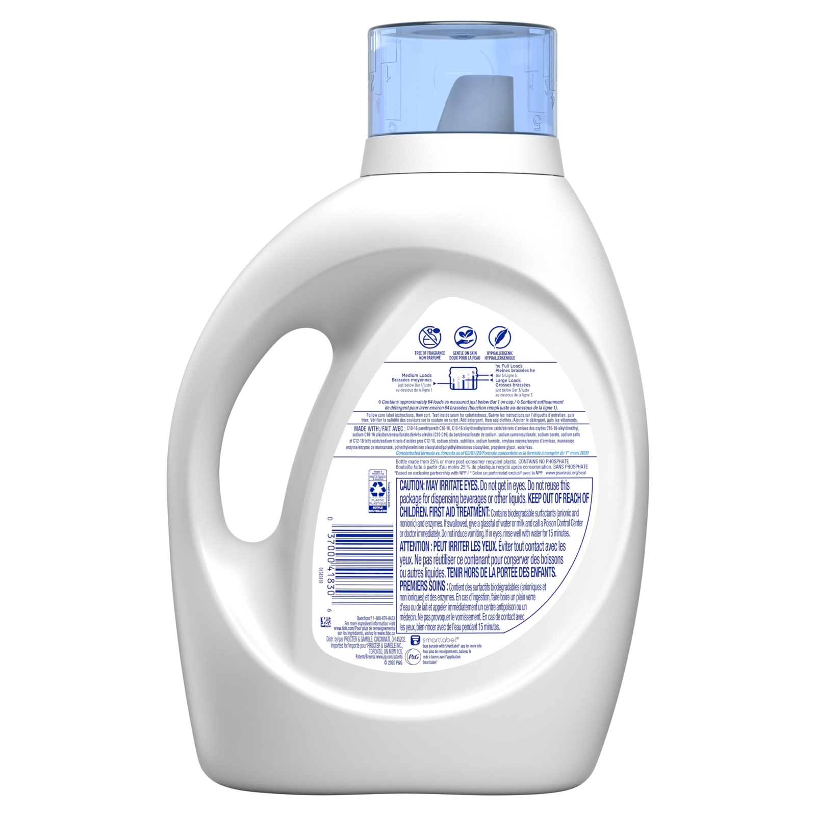 Tide Free And Gentle Liquid Laundry Detergent 84 Fl Oz Hypoallergenic Clean