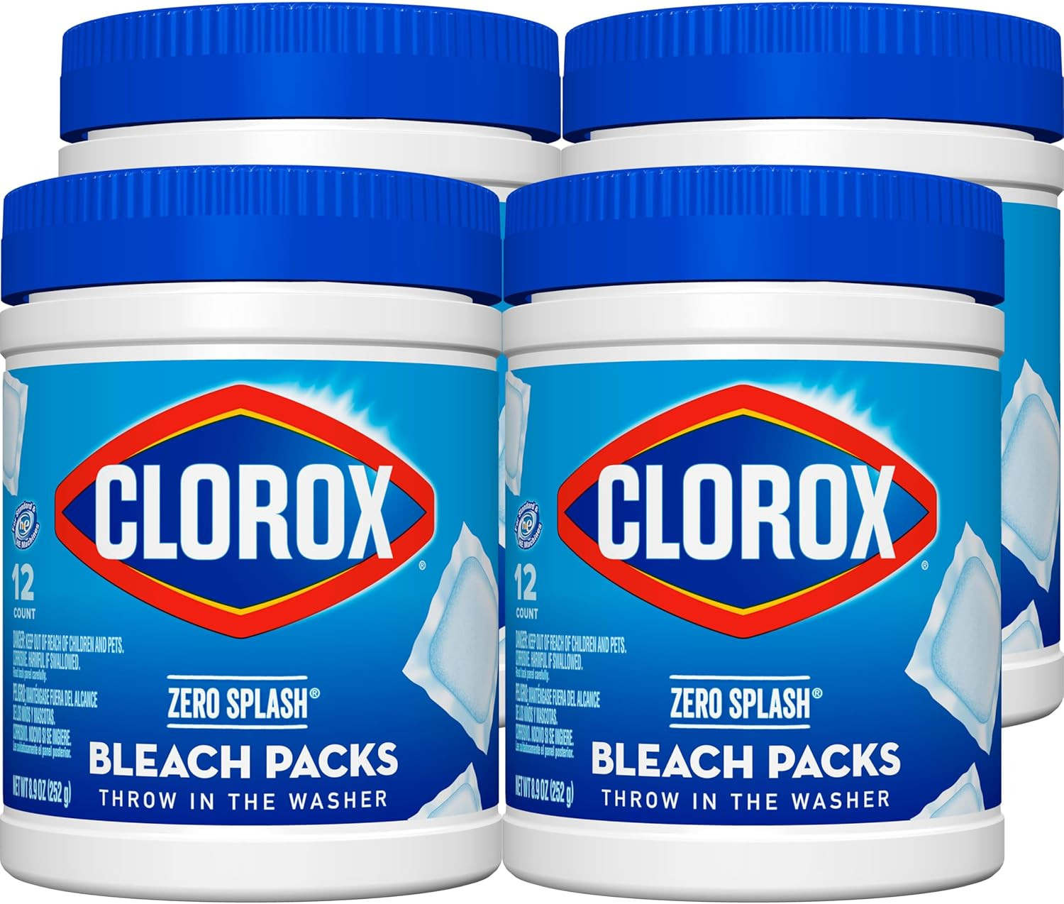 Zero Splash Bleach Packs – Laundry Pods, 4 Pack